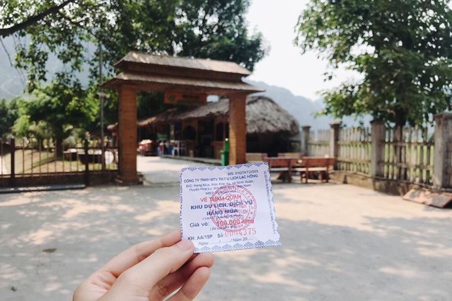 Entrance ticket to Mua Cave